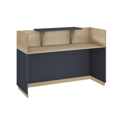 Reception Lotus in oak - dark grey color 140x70x110cm