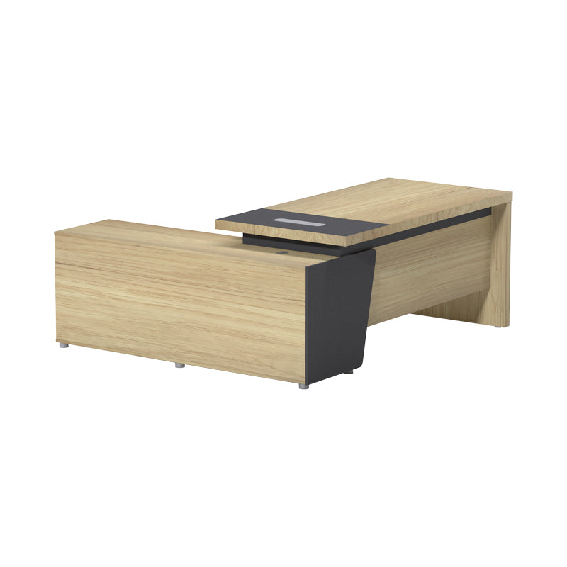 Lotus professional desk with right corner in natural-anthracite shade 160x160x75cm