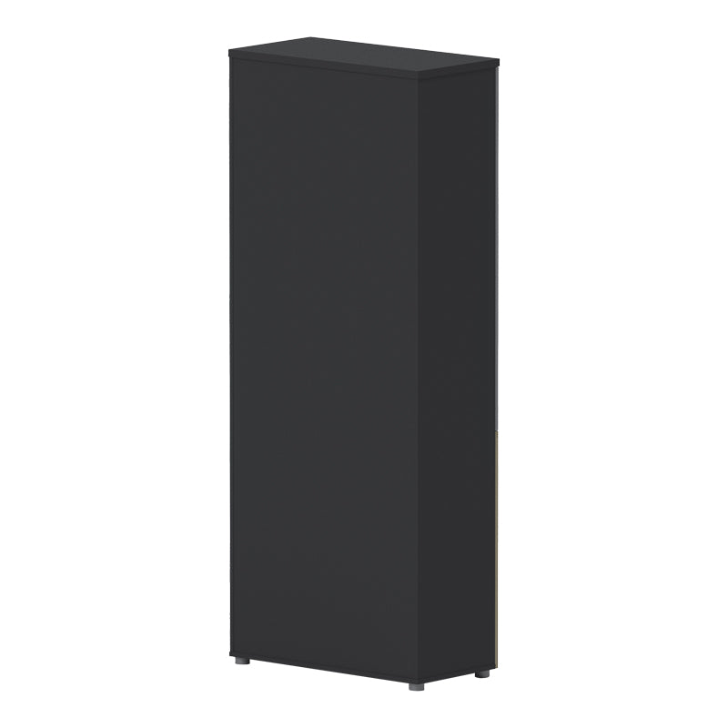 Professional bookcase Lotus with doors by glass in natural-anhracite color 80x40x200cm