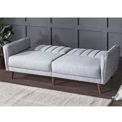 3 seater sofa-bed PWF-0178 fabric grey color 202x80x85cm