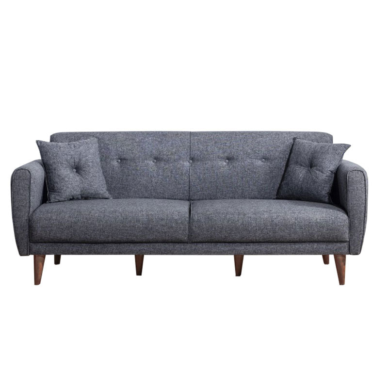 3 seater sofa-bed PWF-0179 fabric in dark grey color 205x80x85cm