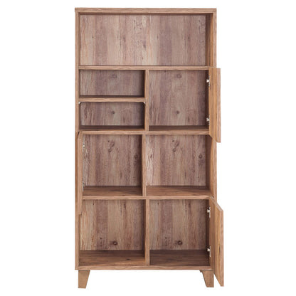 Bookcase PWF-0181-7 in Atlantic pine color 80x36x155cm