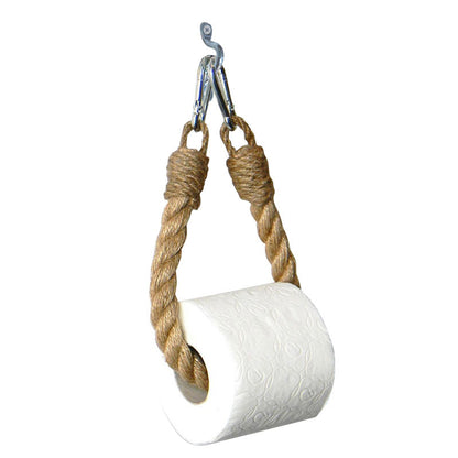 Toiler paper holder PWF-0226 pakoworld metal and rope 12x3x38cm