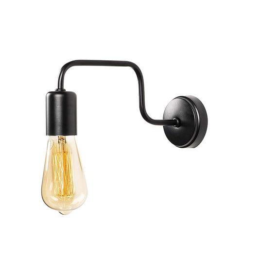 Wall lamp PWL-0053 pakoworld Ε27 black color 28x4x11cm