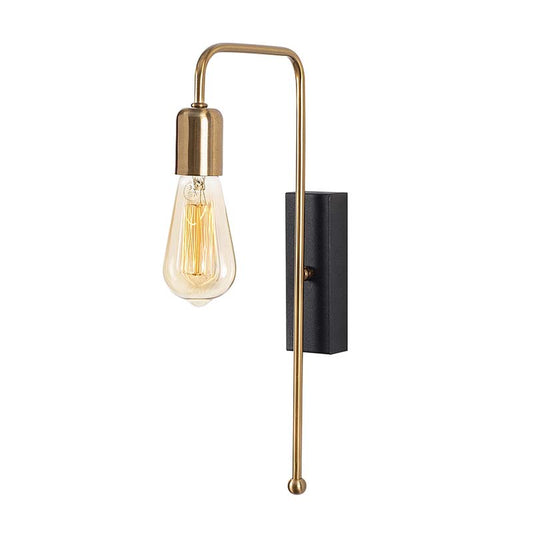 Wall lamp Futura  pakoworld Ε27 golden-black color 22x6x42cm