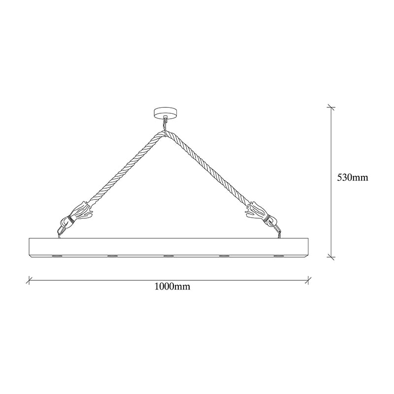 Ceiling light PWL-0157 pakoworld Ε27 five-light walnut 100x7x53cm