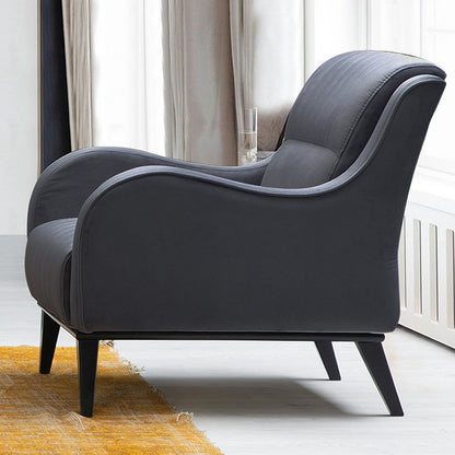 Armchair PWF-0515 pakoworld velvet anthracite-black 70x90x87cm