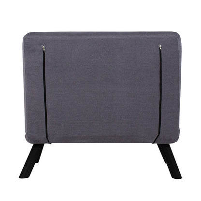 Armchair-bed Ethereal pakoworld fabric anthracite-black 60x78x78cm