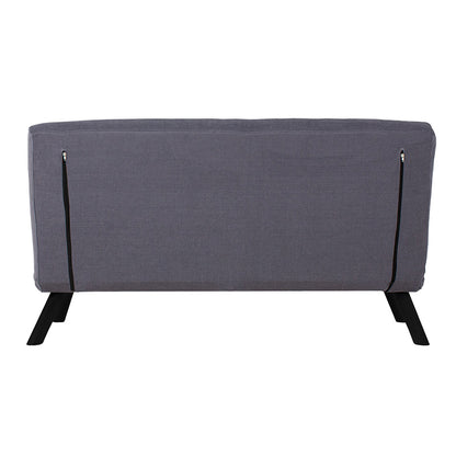 2-seater sofa bed Ethereal pakoworld anthracite fabric-black 133x78x78cm