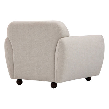 Armchair Arabella pakoworld fabric ecru 90x86x86cm