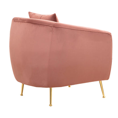 Armchair PWF-0574 pakoworld fabric pink 70x82x82cm