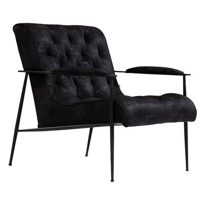 Armchair PWF-0582 pakoworld fabric black 75x80x85cm