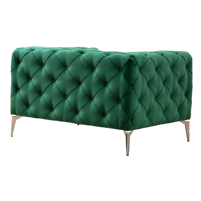 Armchair PWF-0579 pakoworld fabric green 108x90x70cm