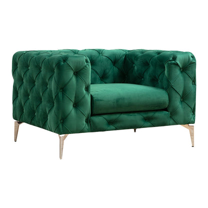 Armchair PWF-0579 pakoworld fabric green 108x90x70cm