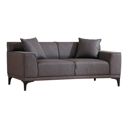 2 seater sofa PWF-0566 pakoworld fabric anthracite 163x69x86cm