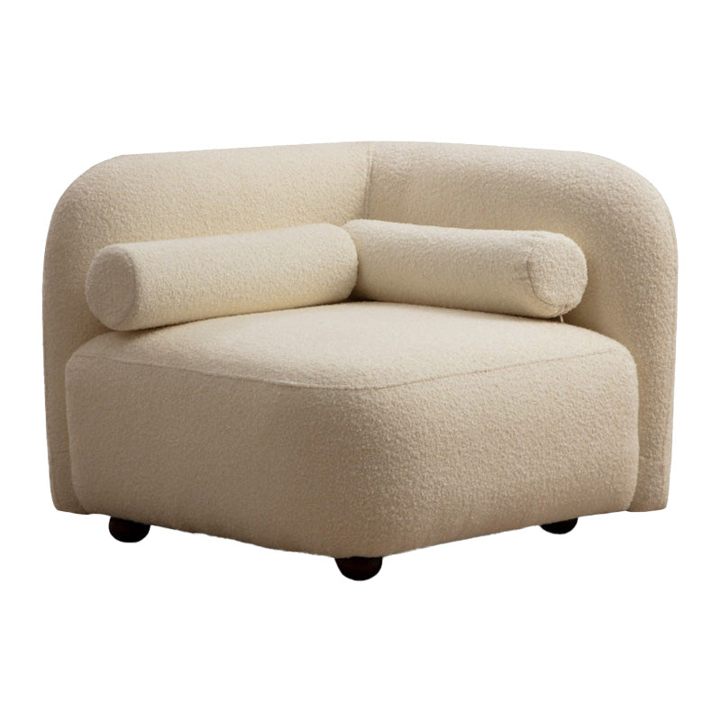 Armchair Tranquil pakoworld fabric boucle cream 90x90x74cm