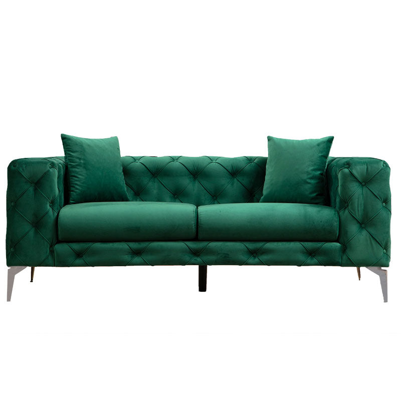 2 seater Chesterfield type sofa PWF-0579 pakoworld fabric green 197x90x73cm