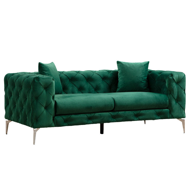 2 seater Chesterfield type sofa PWF-0579 pakoworld fabric green 197x90x73cm