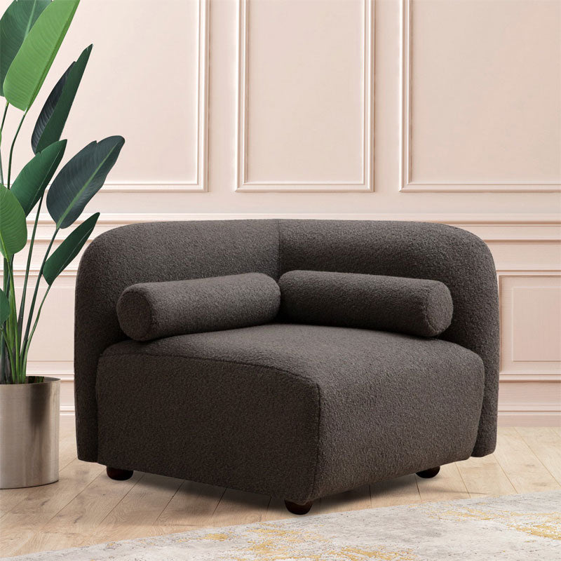 Armchair PWF-0593 pakoworld fabric grey 90x90x74cm