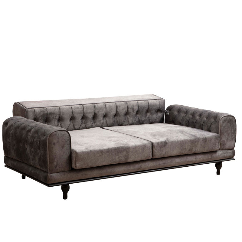 3 seater sofa-bed PWF-0567 pakoworld fabric anthracite 220x95x80cm