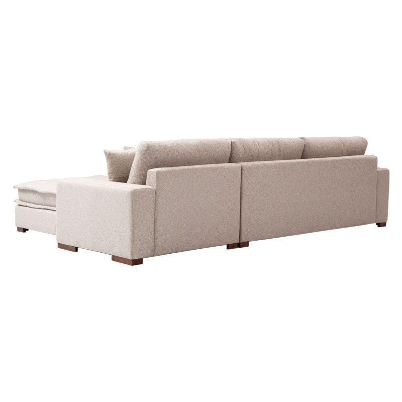 Corner sofa PWF-0601 pakoworld left corner fabric beige 323/190x85cm