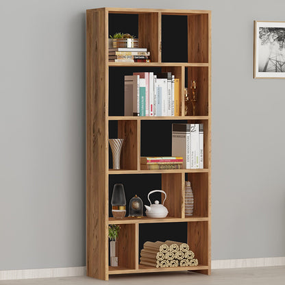 Bookcase PWF-0603 pakoworld walnut 60x20x170cm