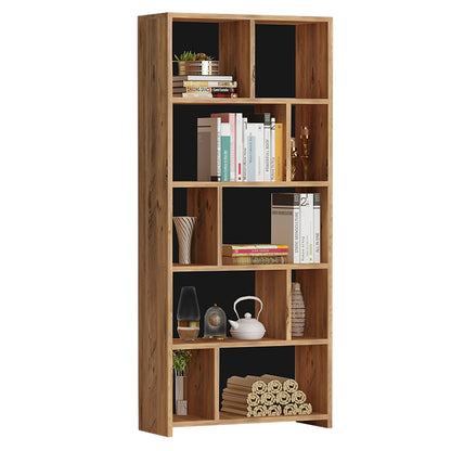 Bookcase PWF-0603 pakoworld walnut 60x20x170cm