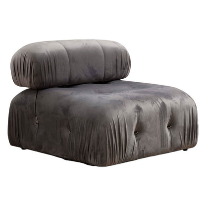 3-seater sofa Divine with gray velvetish 288x95x75cm