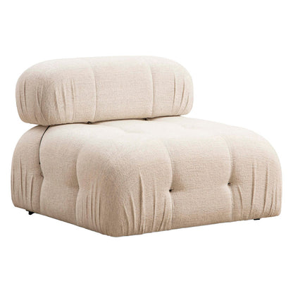 3-seater sofa Divine with fabric in cream color 288x95x75cm