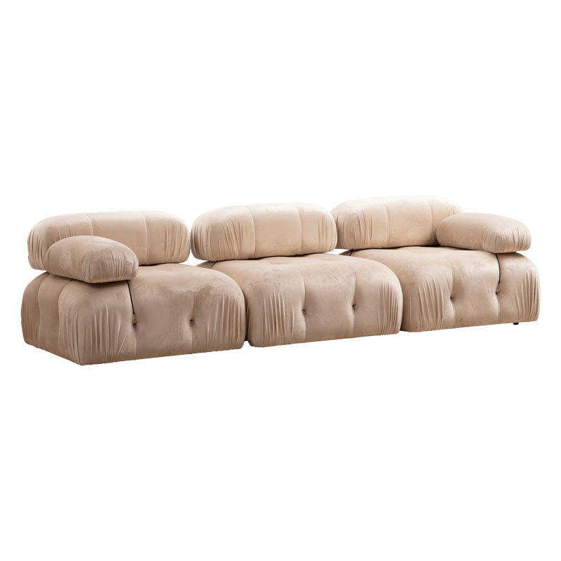 3-seater sofa Divine velvet in dark cream color 288x95x75cm