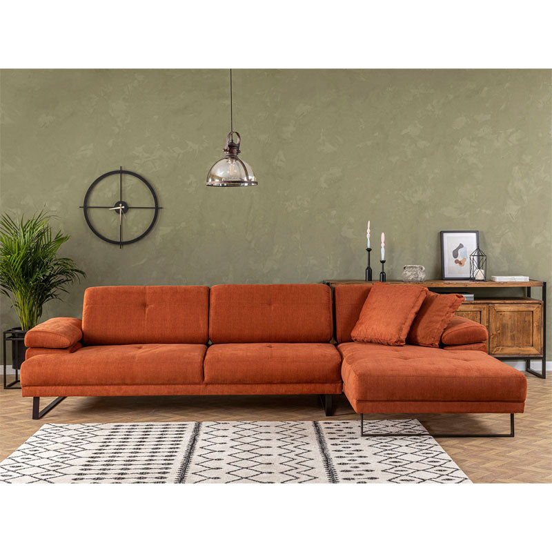 Corner sofa with left corner PWF-0586 pakoworld fabric tile 314x174x83cm