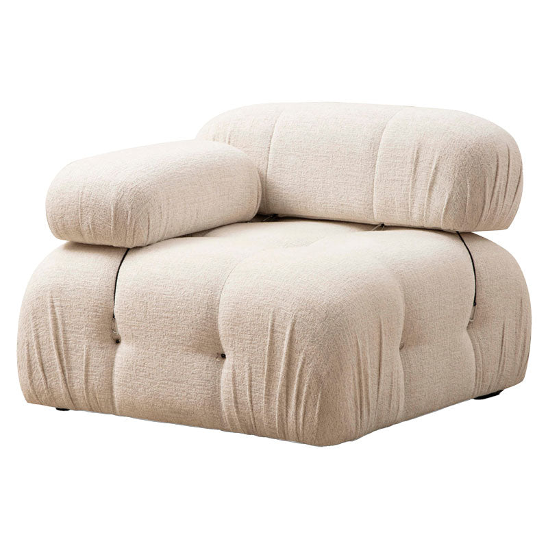 Polymorphic sofa Divine with fabric in cream color 288/190x75cm