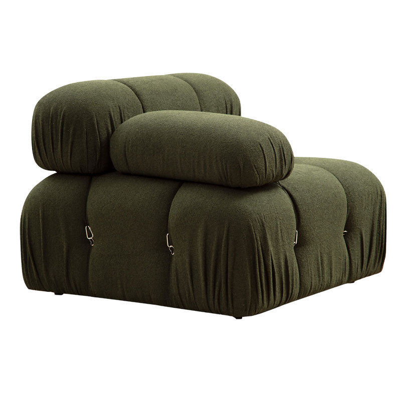 Polymorphic sofa Divine with fabric in green color 288/190x75cm