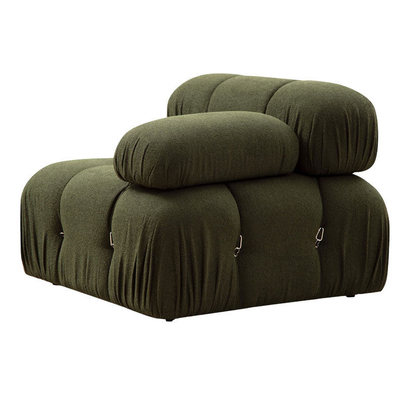 Polymorphic sofa Divine with fabric in green color 288/190x75cm