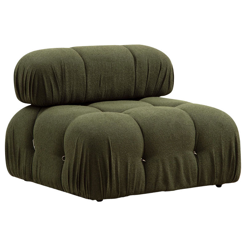 Polymorphic sofa Divine with fabric in green color 288/190x75cm