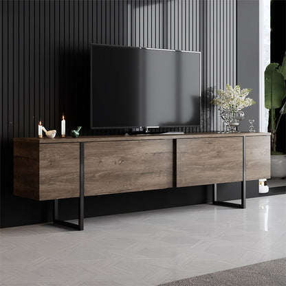 TV stand PWF-0626 pakoworld walnut-black color 180x30x50cm