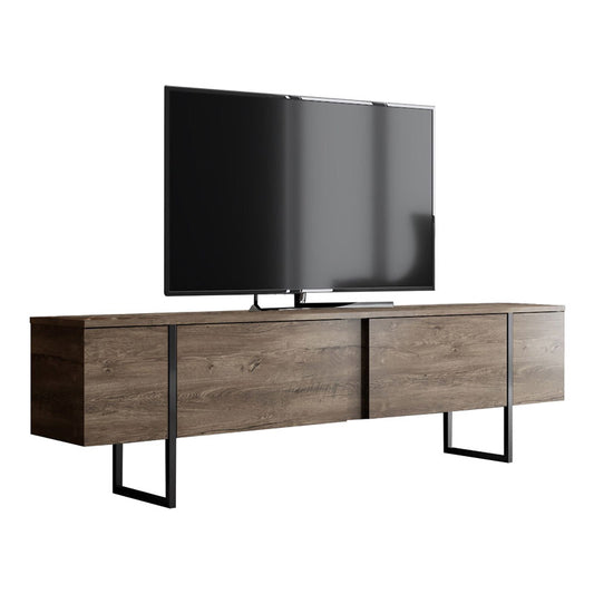 TV stand PWF-0626 pakoworld walnut-black color 180x30x50cm