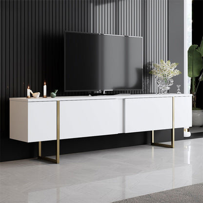 TV stand PWF-0626 pakoworld color white-gold 180x30x50cm