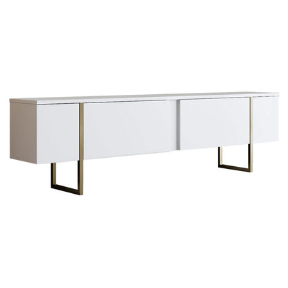 TV stand PWF-0626 pakoworld color white-gold 180x30x50cm