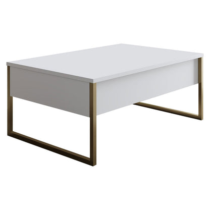 Coffee table PWF-0626 pakoworld white-gold 90x60x40cm