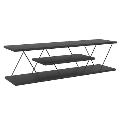 Tv stand TARS pakoworld in colour anthracite 120x30x33cm