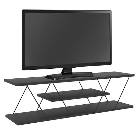 Tv stand TARS pakoworld in colour anthracite 120x30x33cm