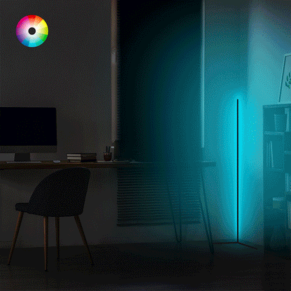 Floor lamp Esthetic  pakoworld LED black 30x2x130cm