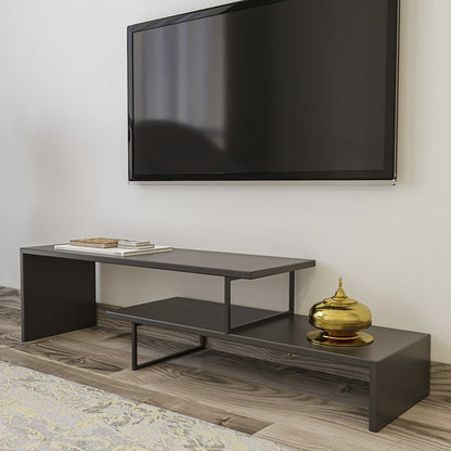 Tv stand Ferocity pakoworld in colour anthracite 120x30x45cm