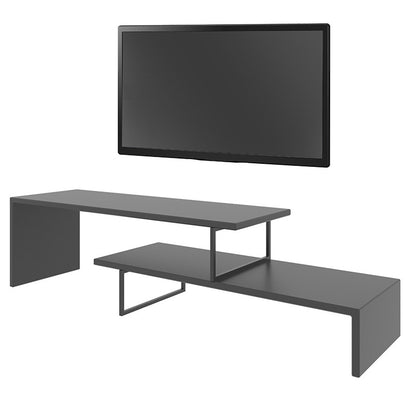 Tv stand Ferocity pakoworld in colour anthracite 120x30x45cm