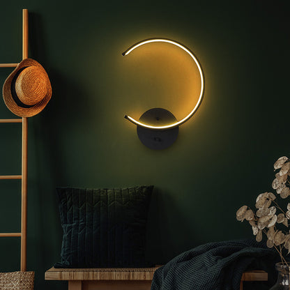 Wall light La luna pakoworld LED 12W black 33x6x46cm