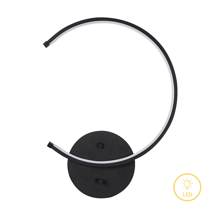 Wall light La luna pakoworld LED 12W black 33x6x46cm