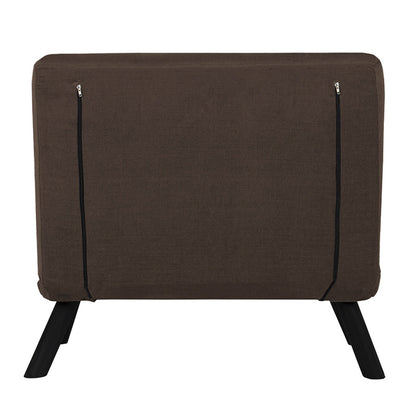 Armchair-bed Ethereal pakoworld fabric brown-black 60x78x78cm