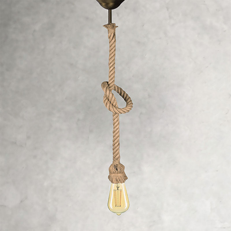 Ceiling luminaire Rezo pakoworld E27 natural rope 70x3x70cm