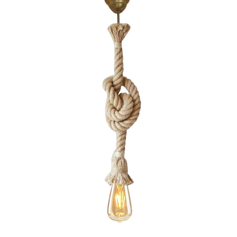 Ceiling luminaire Rezo pakoworld E27 natural rope 70x3x70cm